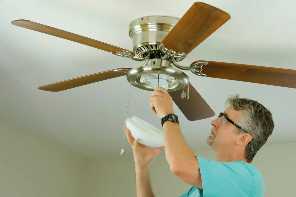 Our professional team repairing a fan